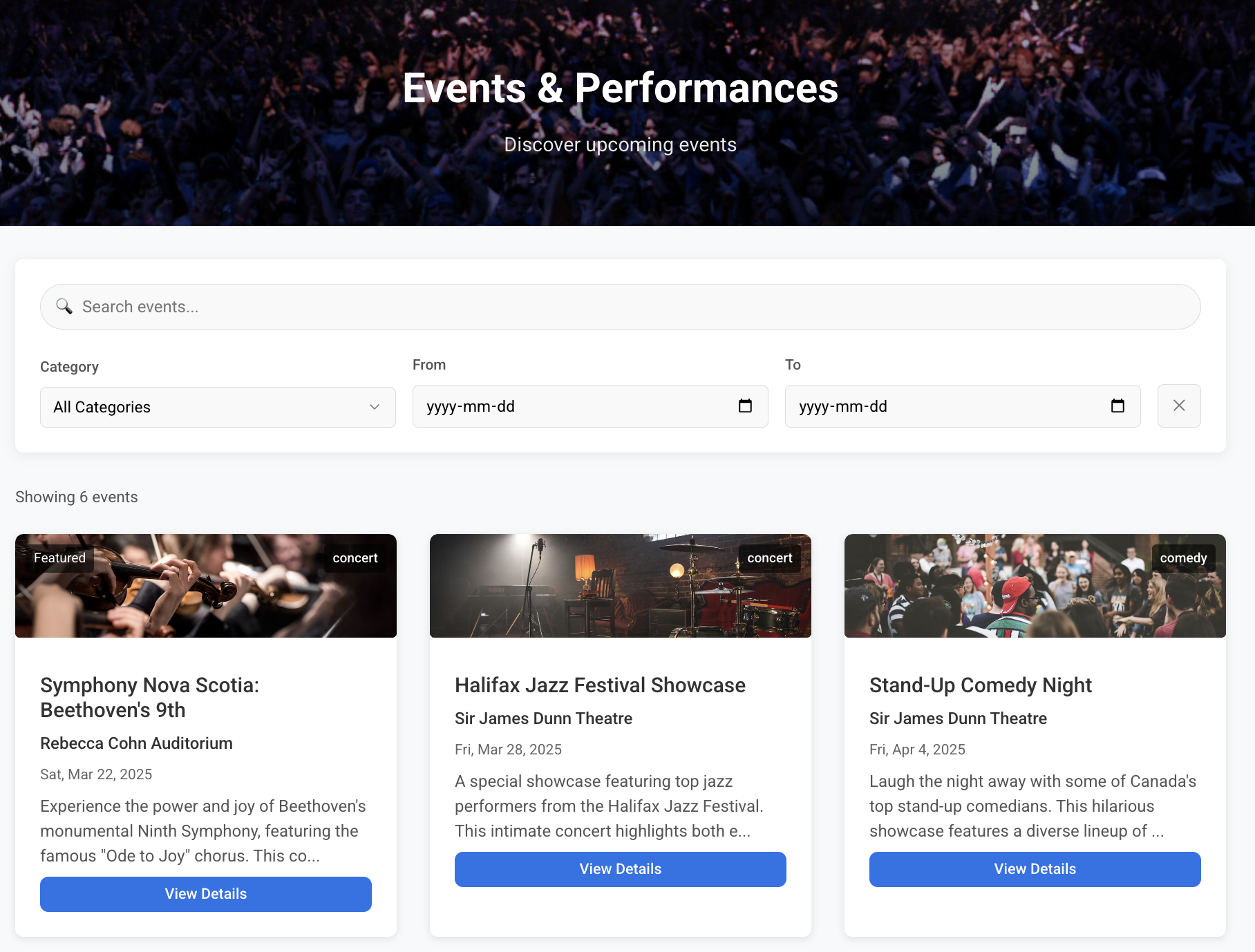 TicketNova Events Platform